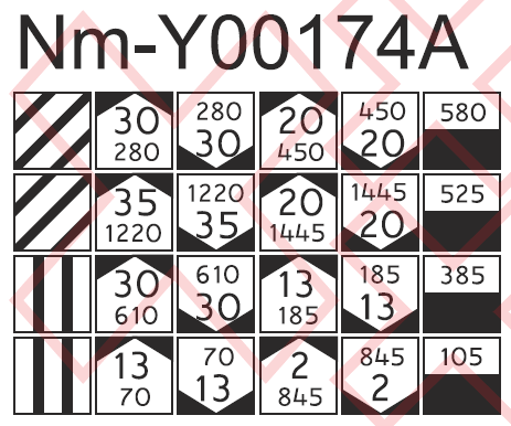 Decals for signal boards (N-Track Finescale) Decalsset-A