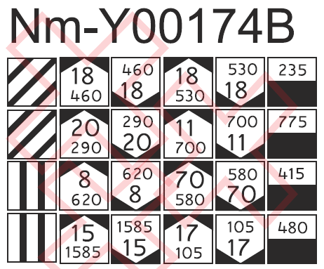 Decals for signal boards (N-Track Finescale) Decalsset-B