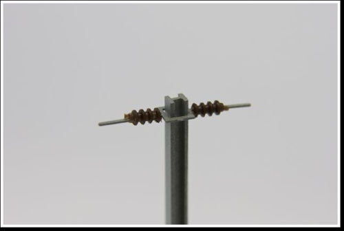 16kV-isolatorhalter, zur Montage am H-Maste, 10 Stück, Bausatz. (Sommerfeldt kompatibel)