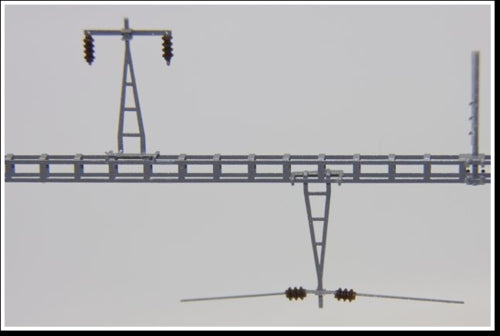 Haupthängestütze / Aufsatz am Querträger, ohne Isolatoren, 2 Stück, Bausatz. (Sommerfeldt kompatibel)