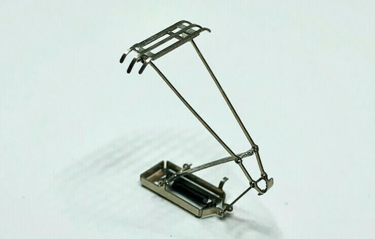 A pantograph for locomotives of the Rhaetian Railway (assembled and ready for use)
