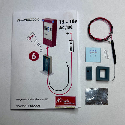 RhB ticket machine in N (1:160) with lighting, finished model