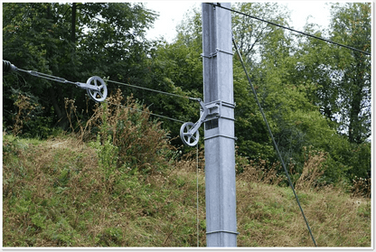 RhB tensioning mechanism, for mounting on H-masts, 2 pieces, kit. (Sommerfeldt compatible)