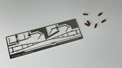 Main suspension support / attachment on the cross member (N-Track Finescale), with insulators, 1 piece, kit 